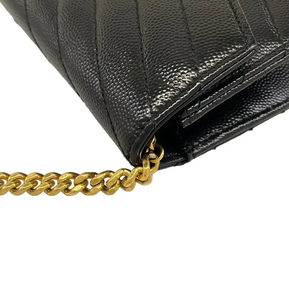 Saint Laurent PARIS Cassandra Envelope Chain Wallet Other Style Wallet 695108